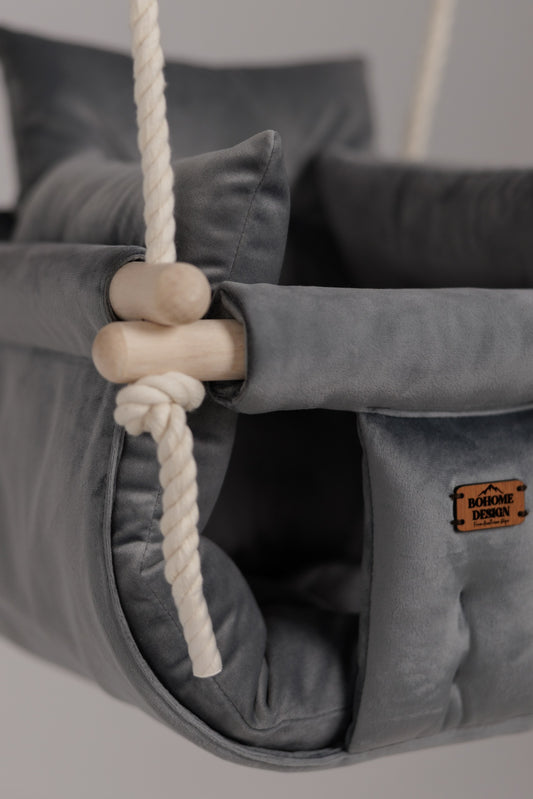Premium Elephant Gray - Handgefertigte Schaukel
