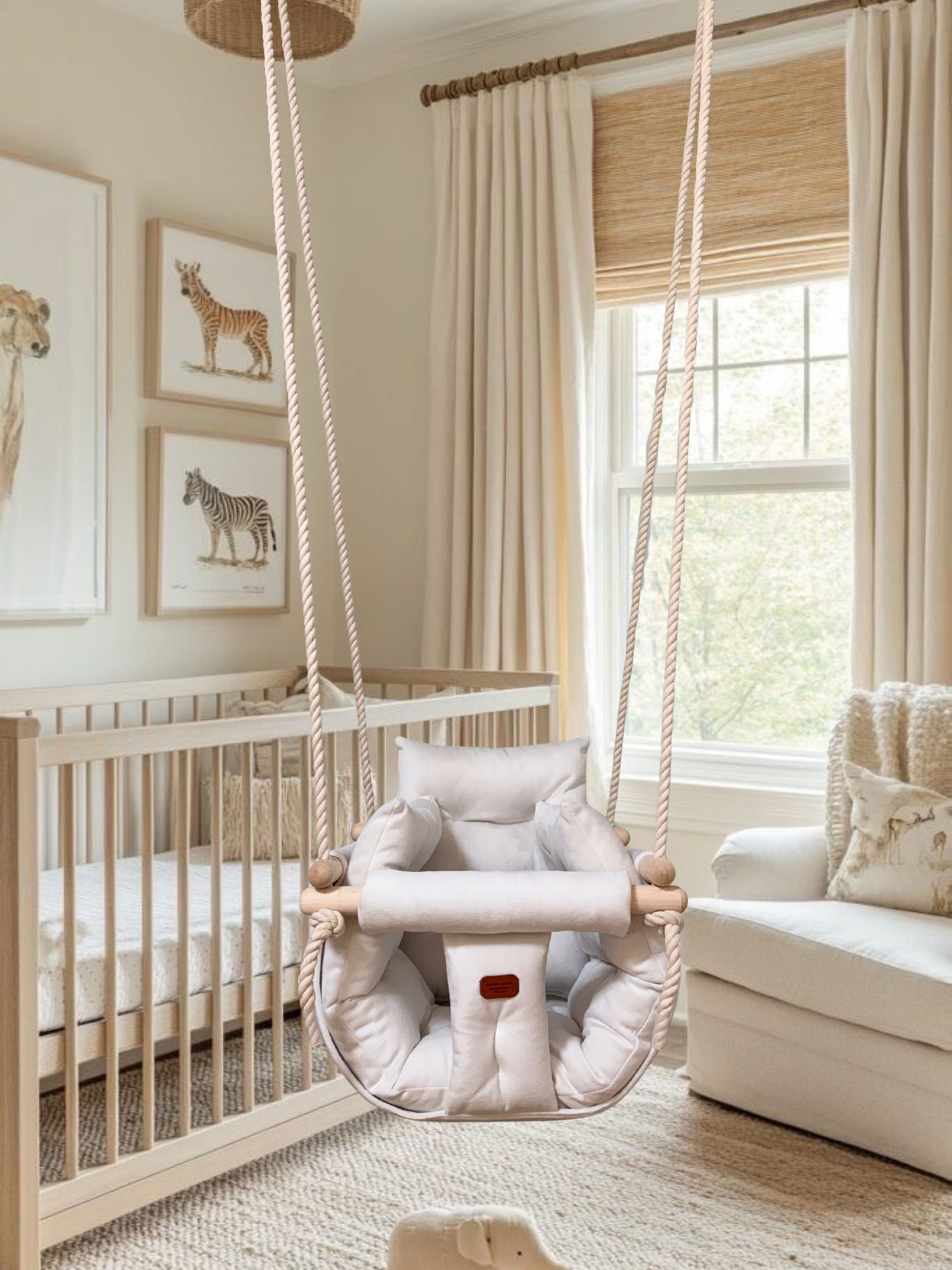 Premium Pure White Swing - Handcrafted Swing