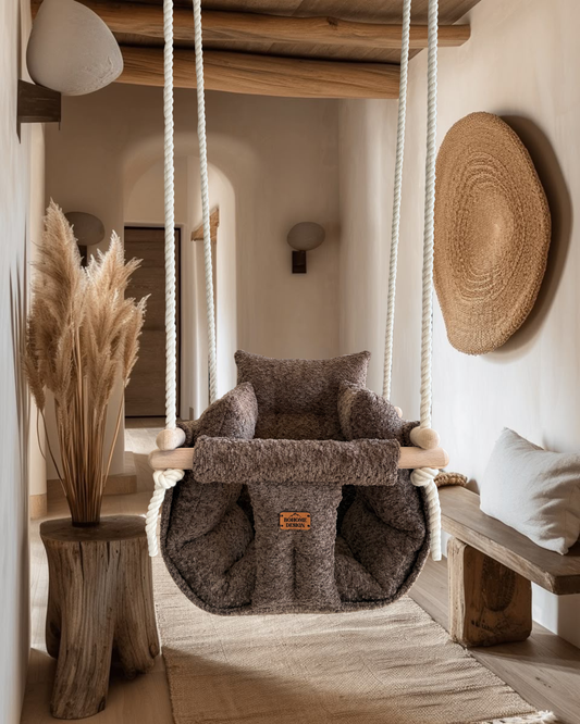 Premium Alpine Chalet Schaukel - Handgefertigte Schaukel