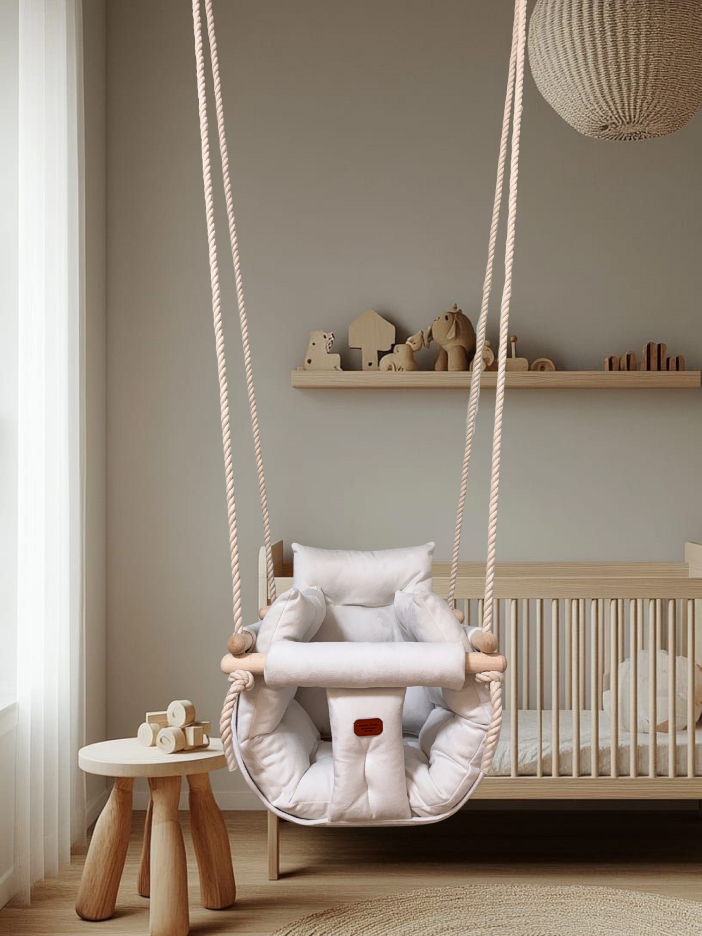 Premium Pure White Swing - Handcrafted Swing