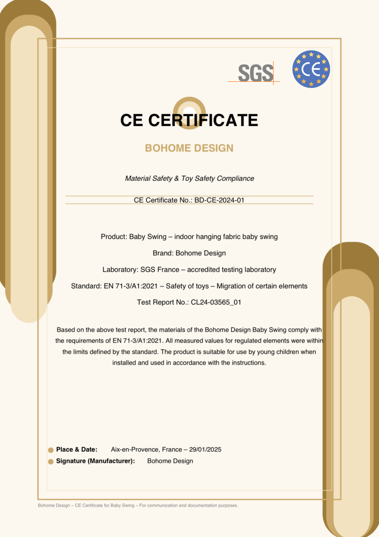 Premium Boho Schaukel - Handgefertigte Schaukel