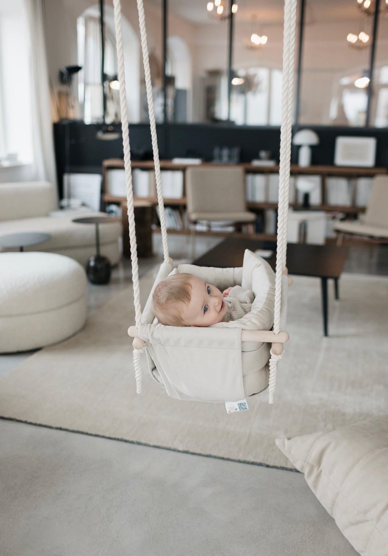 Premium Cappuccino White Schaukel - Handgefertigte Schaukel