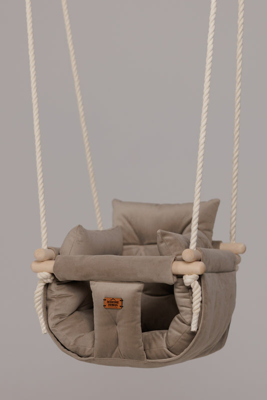 Premium Sand Beige - Handgefertigte Schaukel