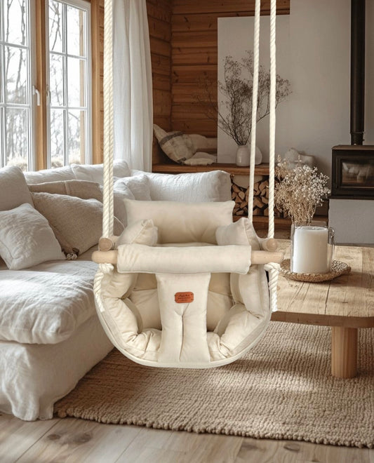 Premium Cappuccino White Schaukel - Handgefertigte Schaukel