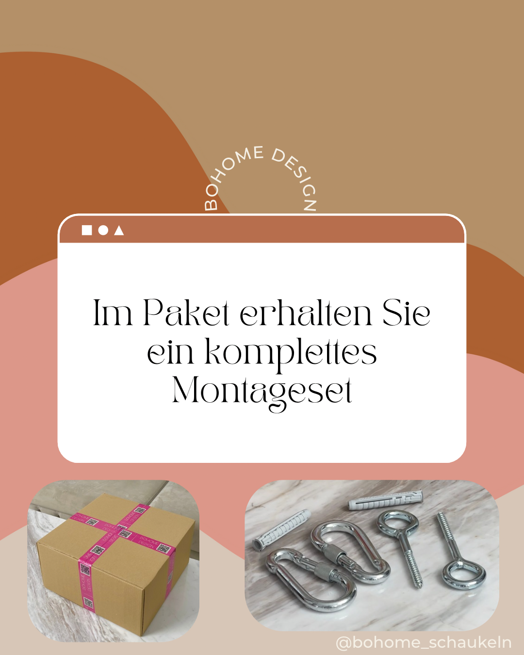 Montageset schaukel holz