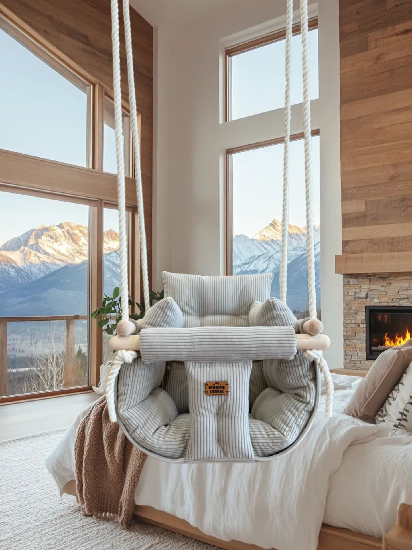 Premium Nougat Latte Swing - Handmade Swing